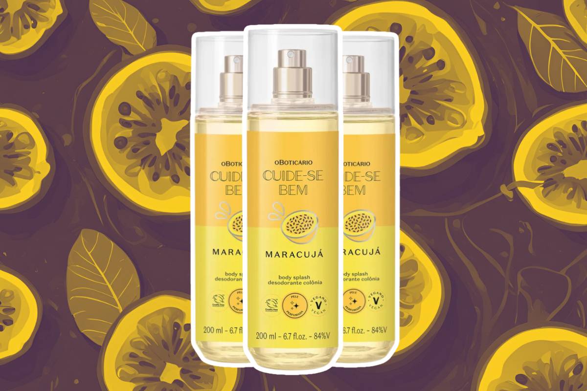 Três frascos do Body Splash Cuide-se Bem Maracujá do Boticário