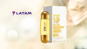 Você pode resgatar um perfume 212 VIP da Carolina Herrera com suas milhas aéreas