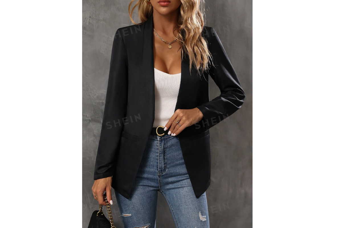 Blazers Sólido Frente Aberta