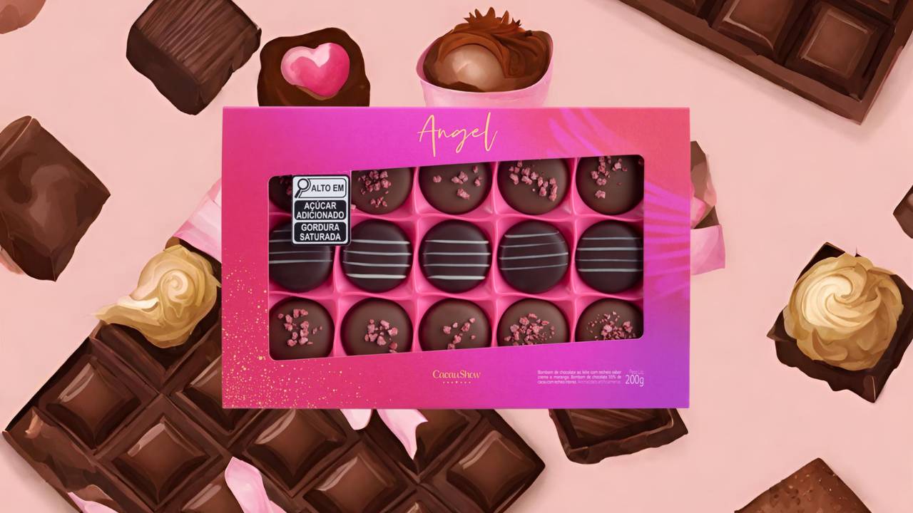 Caixa Angel Gourmet 200g - Dia da Mulher Cacau Show