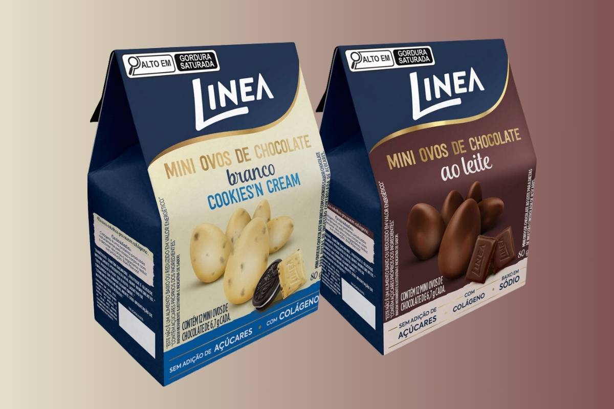 Caixas de mini-ovinhos ao leite e branco cookies’n cream