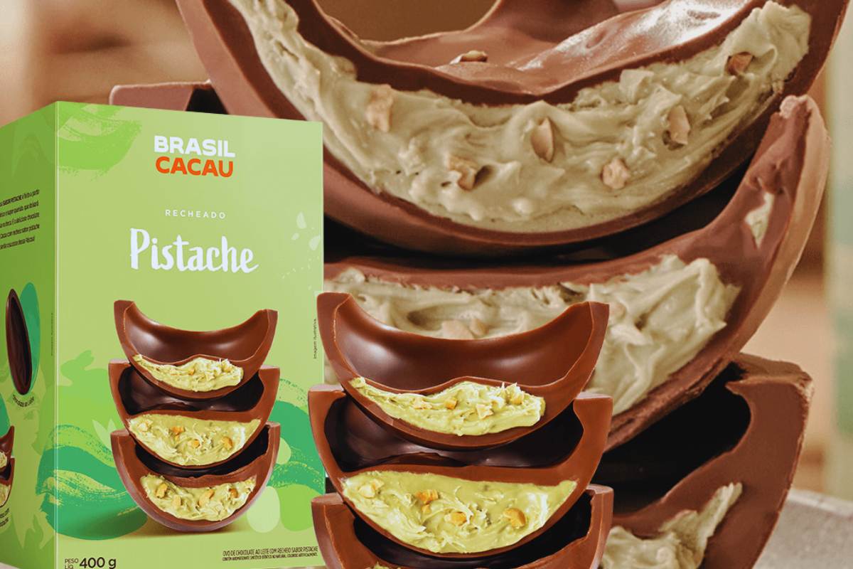 Ovo de Páscoa Recheado Pistache da Brasil Cacau