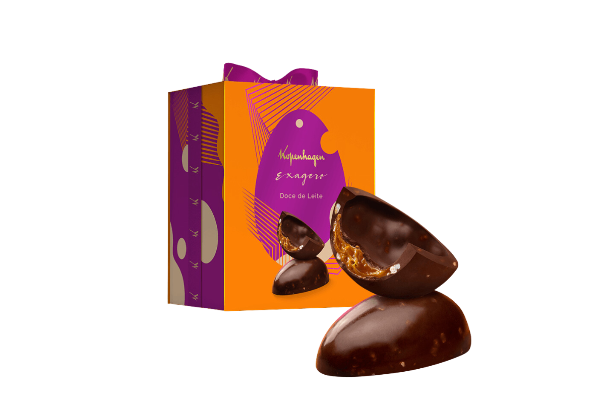 Ovo de Páscoa Exagero Doce de Leite e Cookies kopenhagen