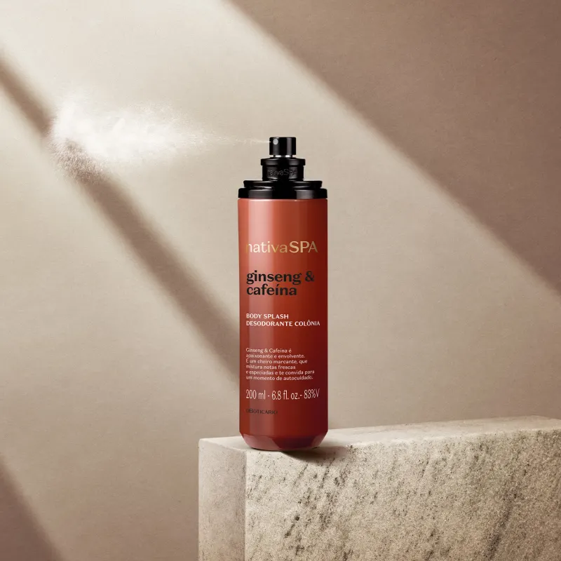 Body Splash Desodorante Colônia Nativa SPA Ginseng e Cafeína