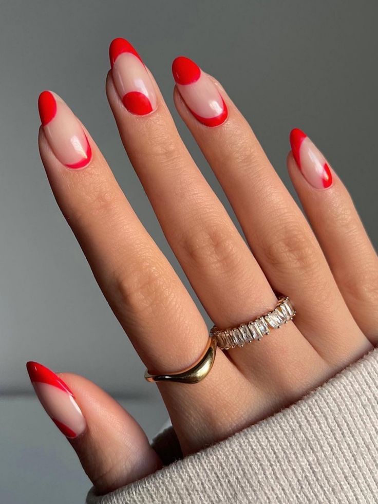 unha francesinha vermelha 