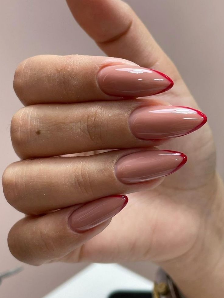 unha francesinha vermelha 
