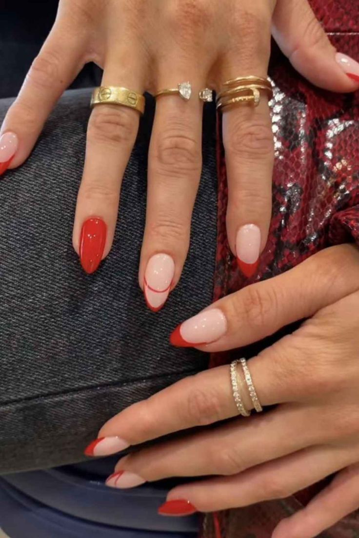 unha francesinha vermelha 