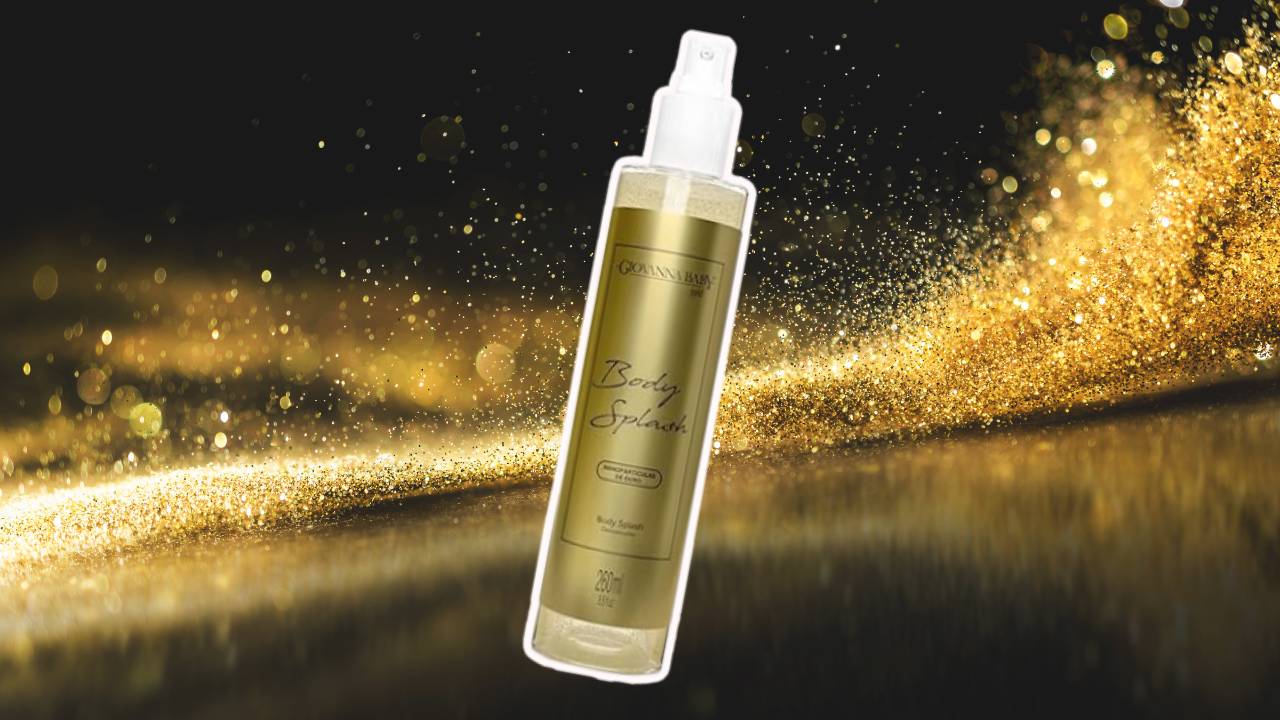 O Body Splash da Giovanna Baby com nanopartículas de Ouro (ou será glitter)