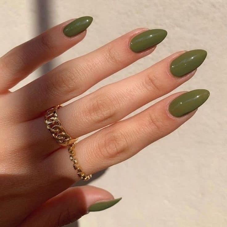 cores de unhas outono verde oliva 