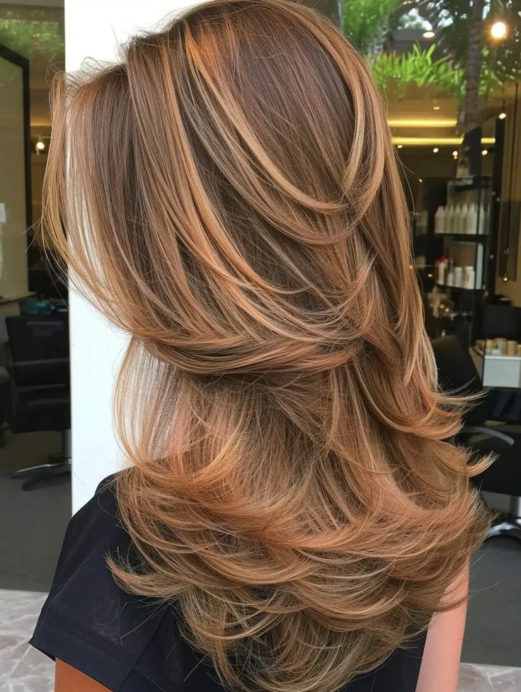 corte em camadas com mechas