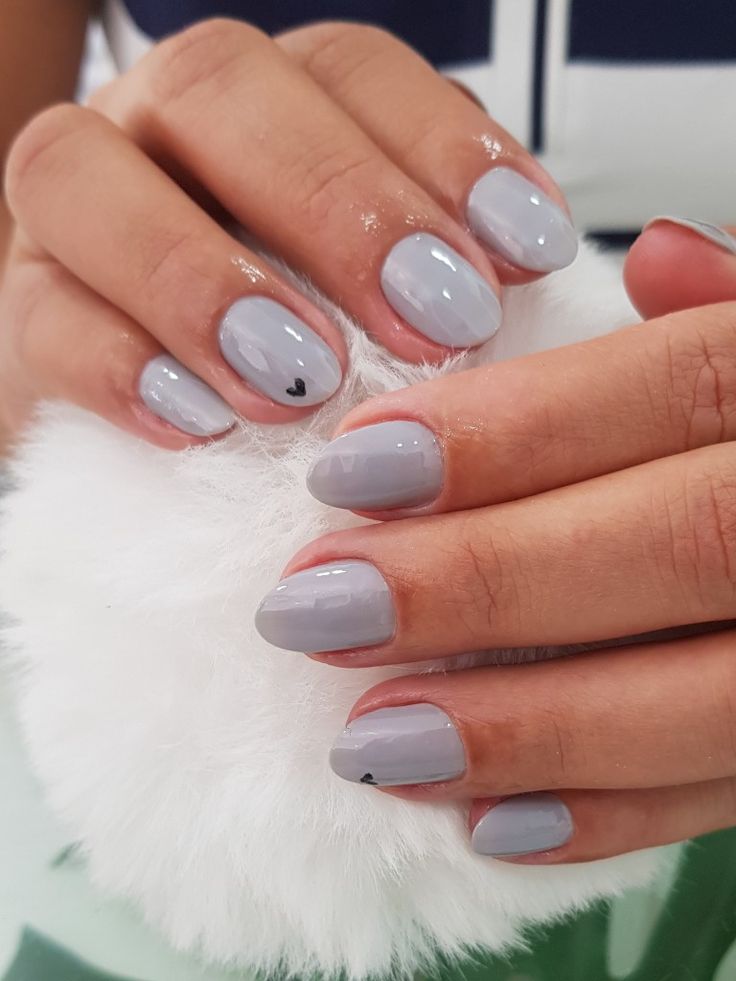 unha de gel redonda para o outono tom pastel