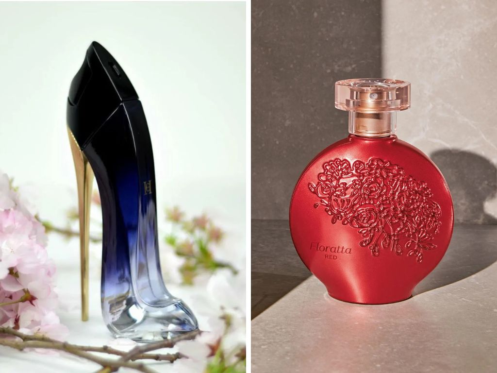 Perfumes Good Girl de Carolina Herrera e Floratta Red do Boticário