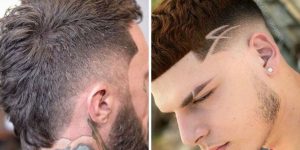 moicano disfarçado em cabelo liso