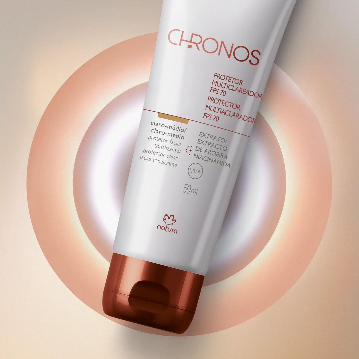 Protetor clareador com cor Chronos Natura