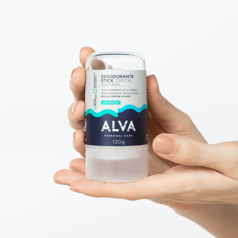 Desodorante Cristal Stick Vegano 120g Alva