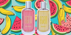 Perfumes Egeo Melancia e Banana lado a lado