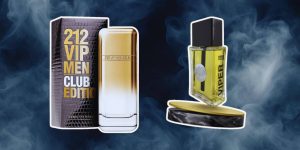 Perfume 212 VIP Men Club Edition e seu contratipo Viper Club