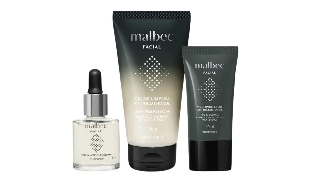 kit produtos Malbec Facial