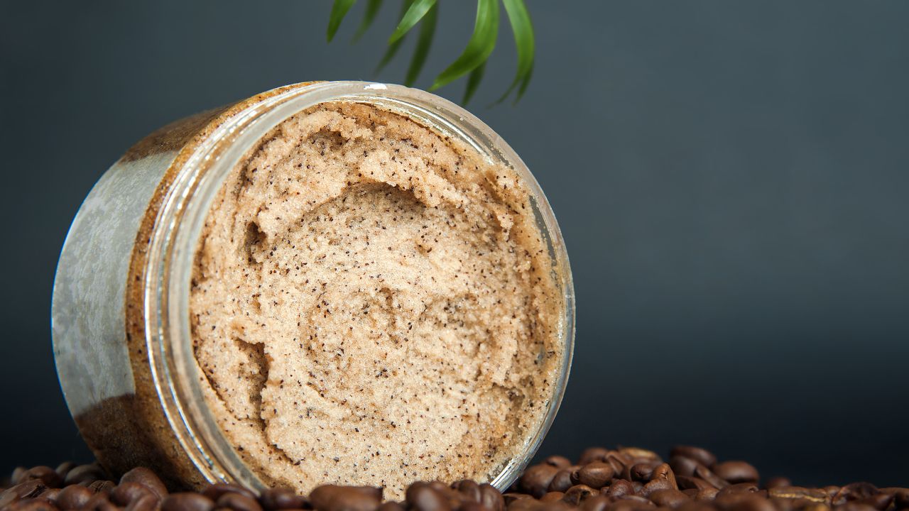 pote aberto de esfoliante