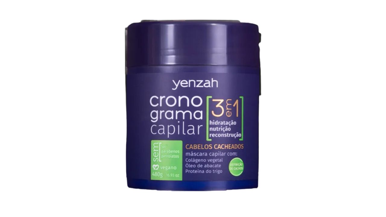 Yenzah Cronograma Capilar 3 em 1 Cabelos Cacheados - Máscara Capilar
