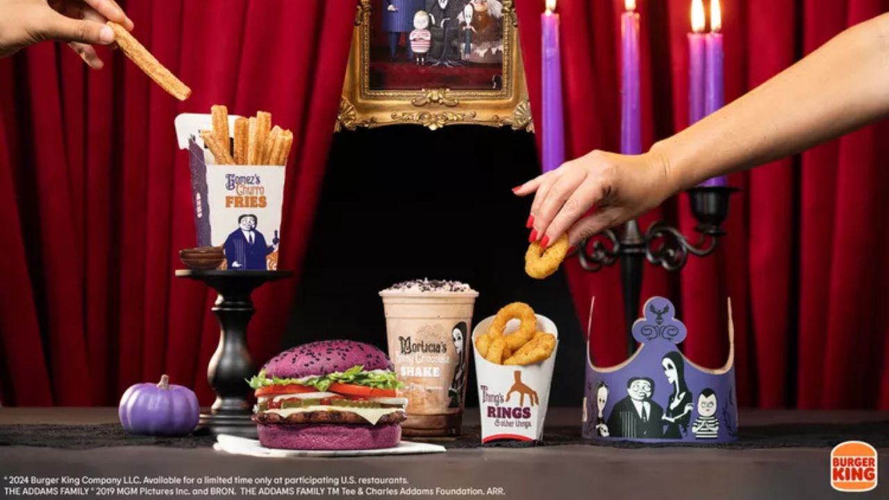 colecionáveis Família Addams do Burger King em outros países