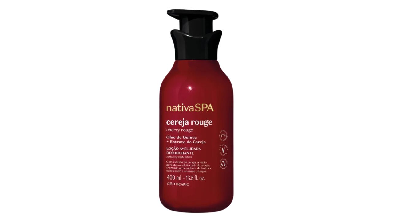 loção corporal Nativa Spa Cereja Rouge boticário