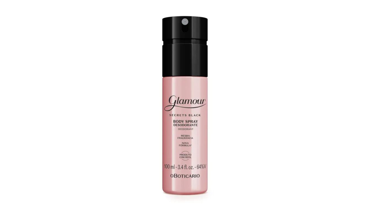 Body Spray Desodorante Glamour Secrets Black
