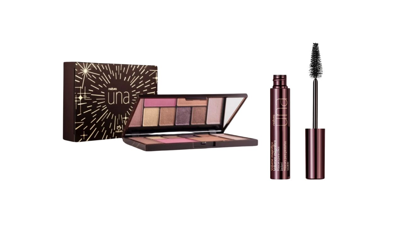 Palette Multifuncional e Máscara de Cílios Una Brilho - Natura