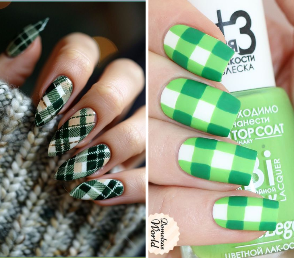 Verde água entre as cores das unhas de festas juninas